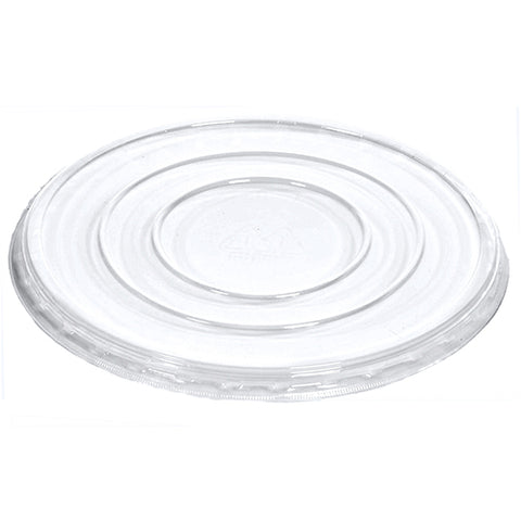 Couvercles pour bols à salade. R-PET rond Ø 18 cm · 1.5 cm transparent (300 unités)