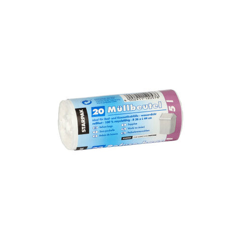 Sacs poubelle. LDPE 5 l 44 cm x 36 cm blanc (400 unités)
