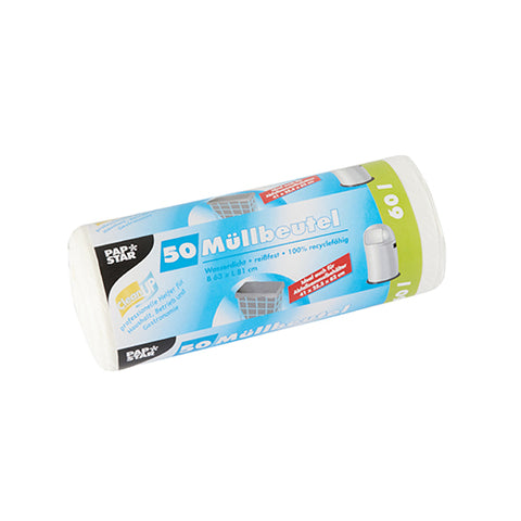 Sacs poubelle. HDPE 60 l 81 cm x 63 cm blanc (450 unités)