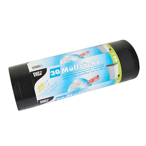 Sacs poubelle. LDPE 60 l 100 cm x 57 cm noir extra fort et très résistant à la déchirure. par 120