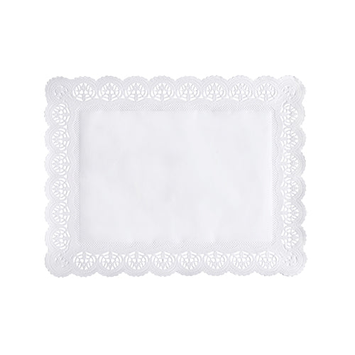 Dentelle. papier rectangulaire 34 cm x 26 cm blanc (2000 unités)