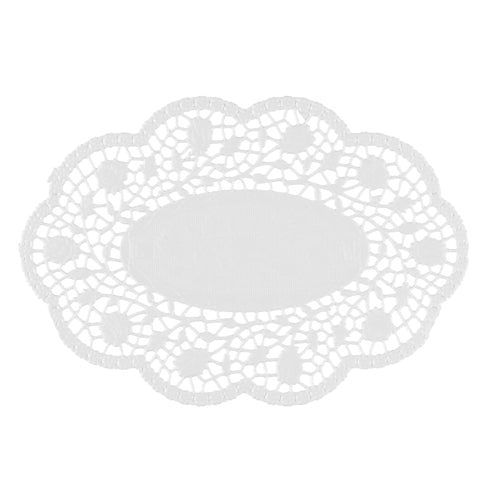 Napperons pour assiettes et sous-tasses ovale 24 cm x 16.5 cm blanc (5000 unités)