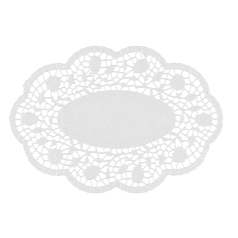 Napperons pour assiettes et sous-tasses ovale 24 cm x 16.5 cm blanc (5000 unités)