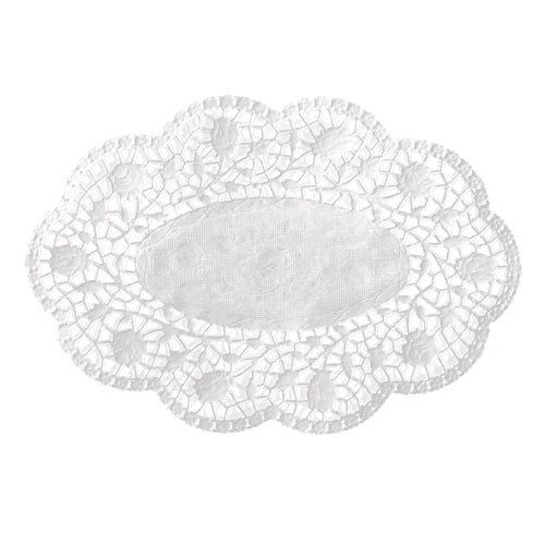 Napperons pour assiettes et sous-tasses ovale 18 cm x 13 cm blanc (5000 unités)