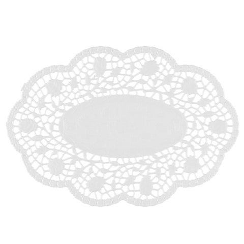 Napperons pour assiettes et sous-tasses ovale 22 cm x 15 cm blanc (5000 unités)