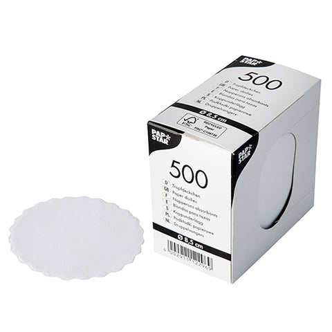 Napperons absorbant rond Ø 8,5 cm blanc (10000 unités)