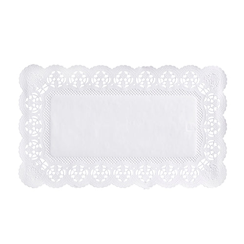Dentelle. papier rectangulaire 30 cm x 18 cm blanc (2000 unités)