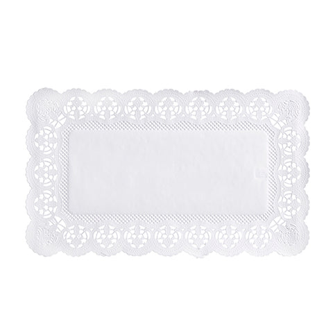 Dentelle. papier rectangulaire 30 cm x 18 cm blanc (2000 unités)