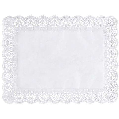 Dentelle. papier rectangulaire 40 cm x 30 cm blanc (2000 unités)