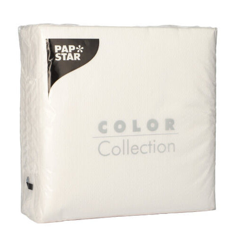 Serviettes. 1 pli pliage 33 cm x 33 cm blanc