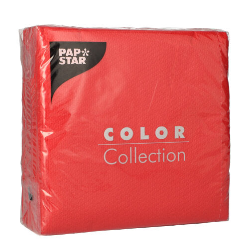 Serviettes. 1 pli pliage 33 cm x 33 cm rouge 