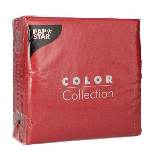 Serviettes. 1 pli pliage 33 cm x 33 cm bordeaux