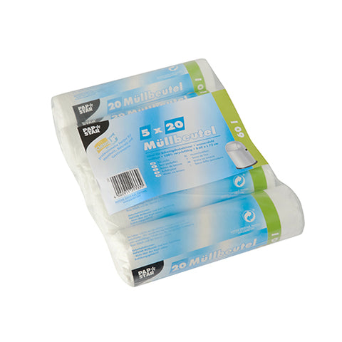 Sacs poubelle. HDPE 60 l 72 cm x 60 cm blanc (500 unités)