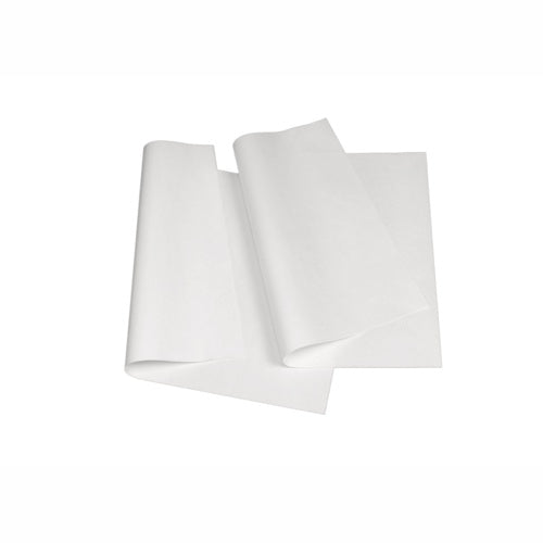 Papier sulfurisé. 1/4 feuilles 50 cm x 37.5 cm blanc à 12.5 kg. feuilles anti-grasa (1 unité)
