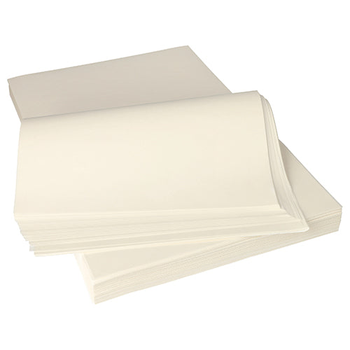Papier sulfurisé . 1/8 feuilles "pure" 37.5 cm x 25 cm blanc à 12.5 kg. feuilles anti-grasa (1 unités)