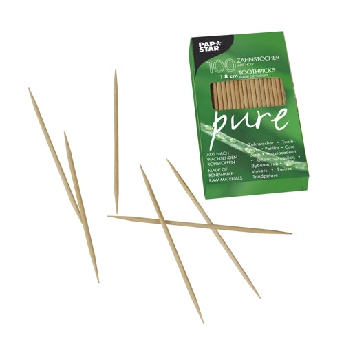Cure dents. bois "pure" rond 8 cm (4800 unités)