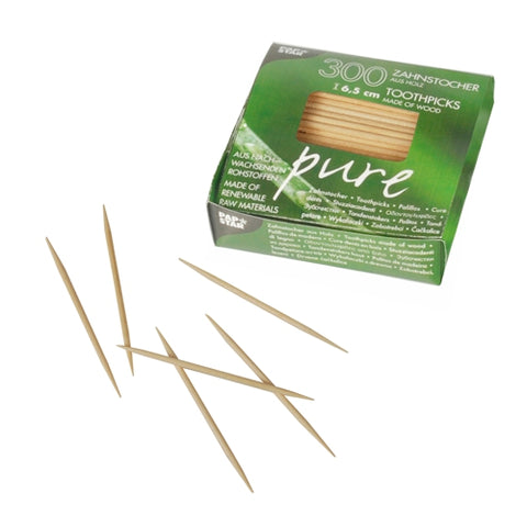 Cure dents. bois "pure" rond 6.5 cm (9000 unités)