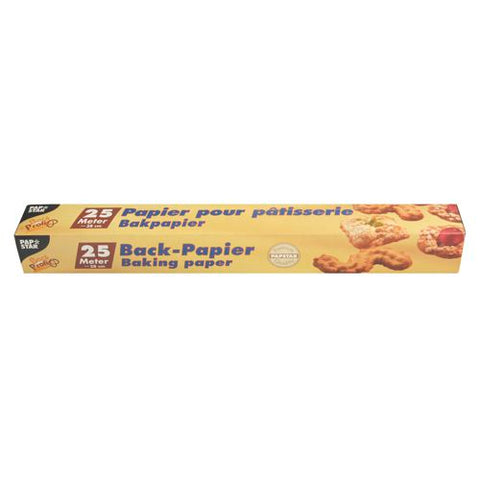 Papier sulfurisé pour pâtisserie 25 m x 38 cm marron en boîte (24 unités)