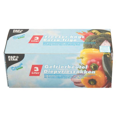 Sacs de congélation. LLDPE 3 l 32 cm x 25 cm transparent en boîte