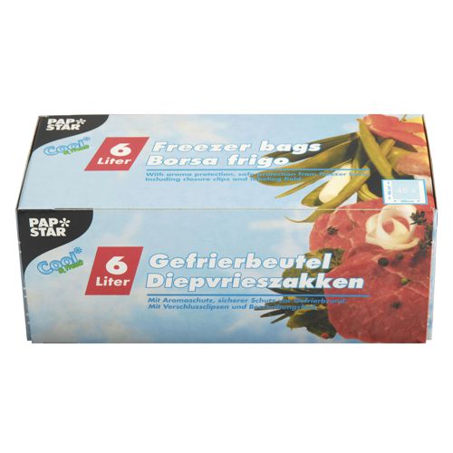 Sacs de congélation. LLDPE 6 l 46 cm x 30 cm transparent en boîte