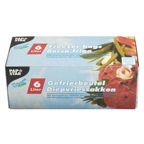 Sacs de congélation. LLDPE 6 l 46 cm x 30 cm transparent en boîte