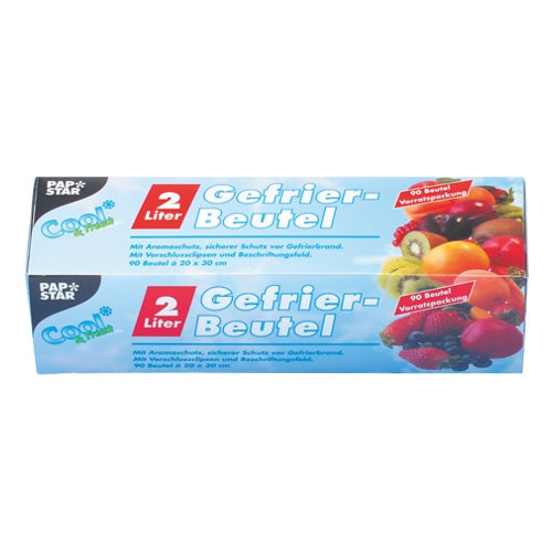 Sacs de congélation. LLDPE 2 l 30 cm x 20 cm transparent en boîte