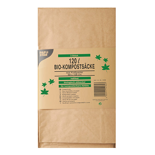 Sacs recyclables, en papier 120 l 95 cm x 70 cm x 25 cm marron, 2-plis