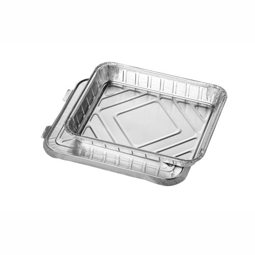 Plat en aluminium. avec couvercle sans compartiments 930 ml 3 cm x 17.7 cm x 22.5 cm (300 unités)