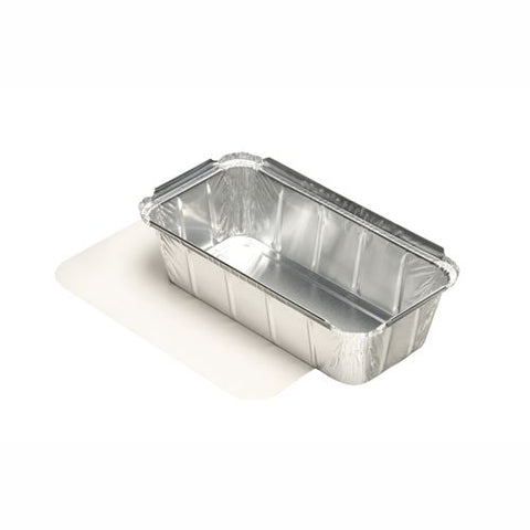 Plats avec couvercles en carton laminé avec le PE rectangulaire 1 l 5.4 cm x 11 cm x 21.3 cm (250 unités)