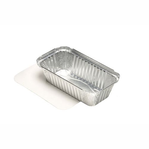 Plats avec couvercles en carton laminé avec le PE rectangulaire 0.7 l 4.9 cm x 10.3 cm x 19.5 cm (500 unités)