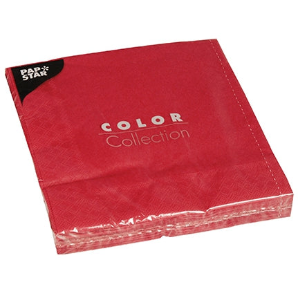 Serviettes. 3 plis pliage 40 cm x 40 cm bordeaux