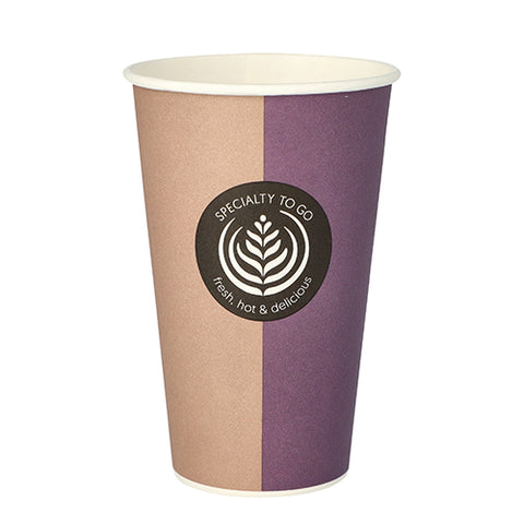 Gobelets carton "To Go" 50 cl / 16 oz Ø 9 cm (1000 unités)