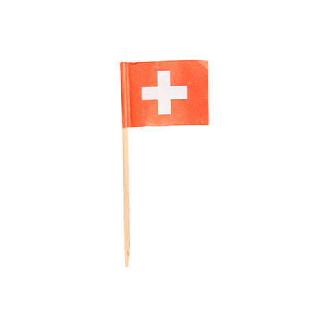Piques décoratives 8 cm "Switzerland" (1000 unités)