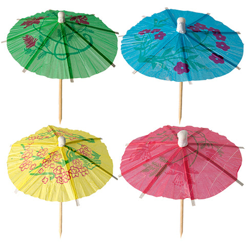 Piques décoratives 10 cm couleurs assorties "Parasol décoratif" (1728 unités)