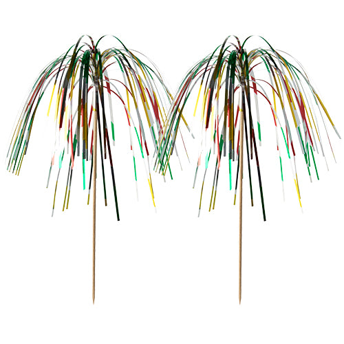 Piques décoratives 15.5 cm "Fireworks" multicolore (1000 unités)