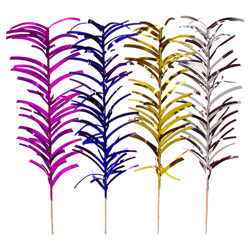 Piques décoratives 20 cm couleurs assorties "Palm Leaf" (800 unités)
