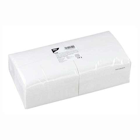 Serviettes, 2 plis pliage 1/8 33 cm x 33 cm blanc