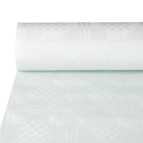Nappe damassée 50 m x 1.2 m blanc (4 unités)