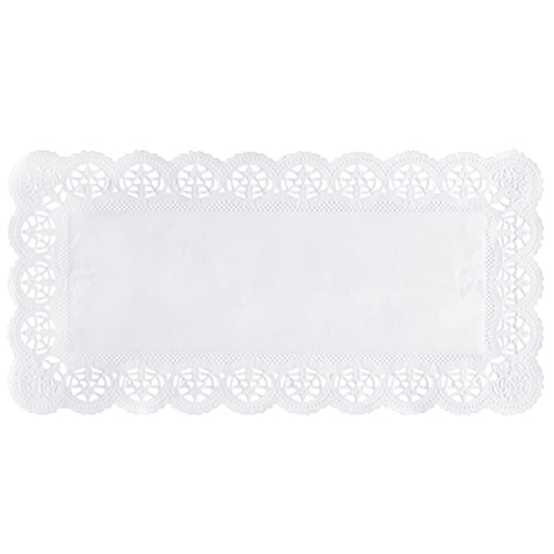 Dentelle. papier rectangulaire 34 cm x 17 cm blanc (2000 unités)