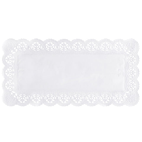 Dentelle. papier rectangulaire 34 cm x 17 cm blanc (2000 unités)