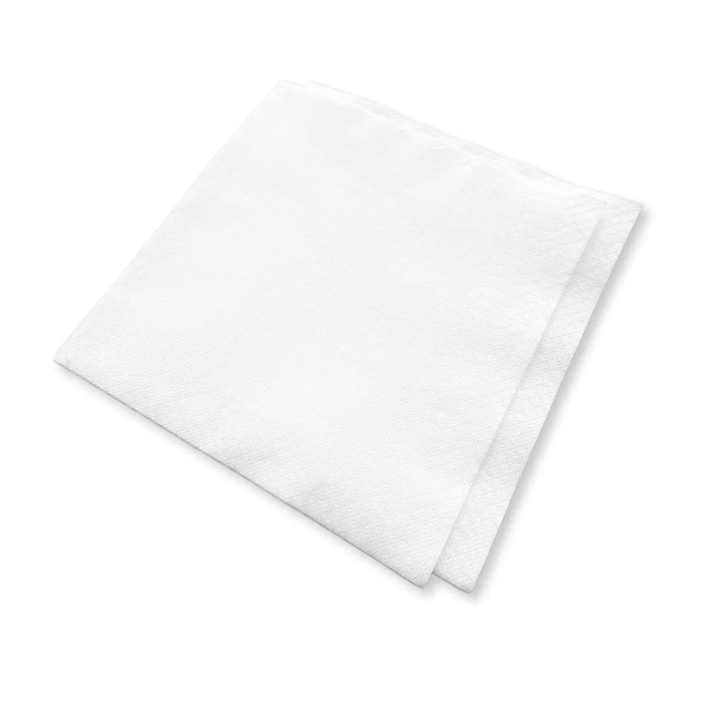 Serviette ouate 2 plis 38x38 blanc