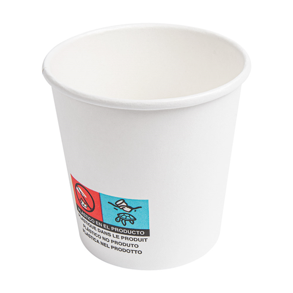 Gobelets carton blancs 10-12 cl / 4 oz - 185 + 15 g/m²