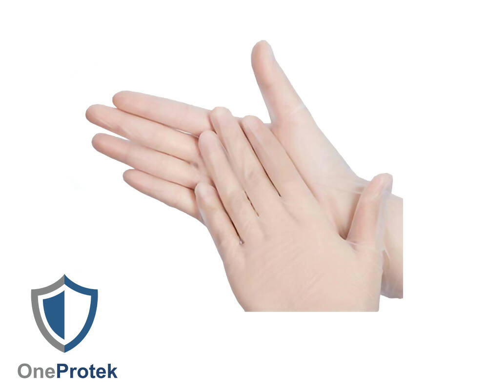 Gant vinyle non poudré transparent - Taille S Boite de 100 gants, colis de 10 boites - Total : 1000 unités