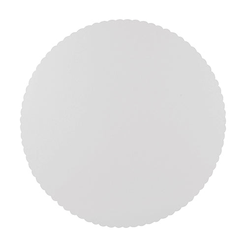 Sous tartes. carton "pure" rond Ø 28 cm blanc avec bord dentelé (220 unités)