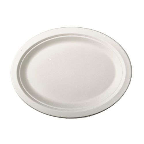 Assiettes en canne à sucre "pure" ovale 