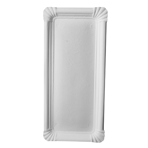 Assiettes. carton "pure" rectangulaire 11 cm x 24 cm blanc
