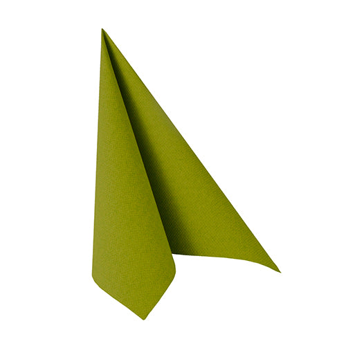Serviettes "ROYAL Collection" pliage 25 cm x 25 cm vert olive