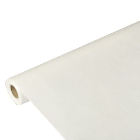 Nappe. aspect textile. non tissée "soft selection" 10 m x 1.18 m blanc (10 unités)