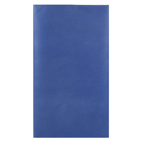 Nappe. aspect textile. non tissée "soft selection" 120 cm x 180 cm bleu foncé (10 unités)