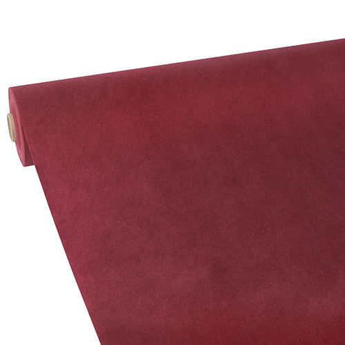 Nappe. aspect textile. non tissée "soft selection" 25 m x 1.18 m bordeaux (4 unités)